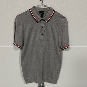 H&M Gray Polo with Red and White Accents